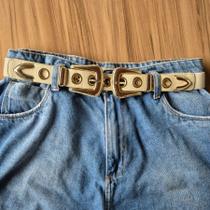 Cinto Feminino Fivela Dupla com ilhós de Elástico KARINA