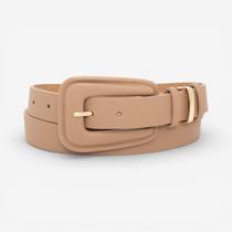 Cinto Feminino Fivela Encapada Cáqui