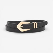 Cinto Feminino Fivela Geométrica Preto