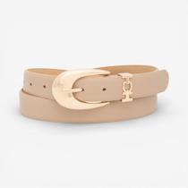 Cinto Feminino Fivela Metal Bege