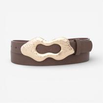 Cinto Feminino Fivela Orgânica Café