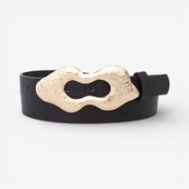 Cinto Feminino Fivela Orgânica Preto Cinto Feminino Fivela Orgânica Preto