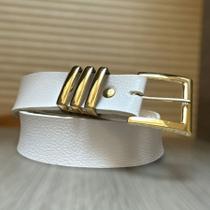 Cinto Feminino Fivela Quadrada com passador Triplo. DOURADA Cinto Feminino Fivela Quadrada com passador Triplo. DOURADA