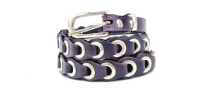 Cinto feminino ilhóes moda rock punk fino ED077