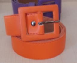 Cinto feminino laranja liso