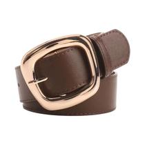 Cinto Feminino Largo Com Fivela Trapezoidal Moderna Para Jeans Casuais E Uso Diário