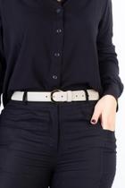 Cinto feminino largo de couro Liz