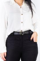 Cinto feminino largo de couro Liz
