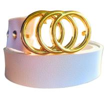 Cinto Feminino Moda Elegante Fivela Dourada Entrelaçada