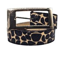Cinto feminino onça fivela dourada lindo 3659Q