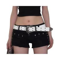 Cinto Feminino Retrô com Rebites - Alta Qualidade para Jeans - Tendência 2024 Cinto Feminino Retrô com Rebites - Alta Qualidade para Jeans - Tendência 2024