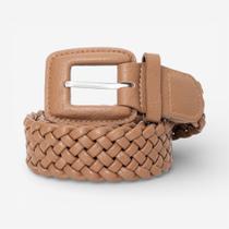 Cinto Feminino Trançado Bege