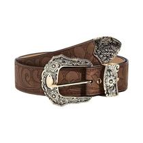 Cinto Feminino Western Marrom De Couro PU Vintage Estilo Cowgirl Com Fivela De Metal - Kit Com 3 Cinto Feminino Western Marrom De Couro PU Vintage Estilo Cowgirl Com Fivela De Metal - Kit Com 3