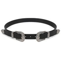 Cinto feminino XZQTIVE, vintage, ocidental, retrô, preto Cinto feminino XZQTIVE, vintage, ocidental, retrô, preto