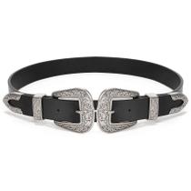 Cinto feminino XZQTIVE, vintage, ocidental, retrô, preto Cinto feminino XZQTIVE, vintage, ocidental, retrô, preto