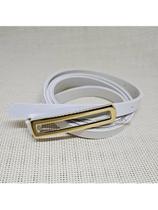 Cinto Fininho Fit Feminino 1cm Fivela Dourada Vazada Premium JK do PP ao Plus Size