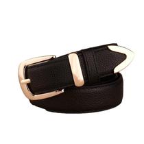 Cinto Fino Couro PU Fivela Retangular Metal Feminino 105cm