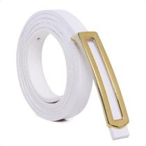 Cinto Fino Feminino com Fivela Retangular