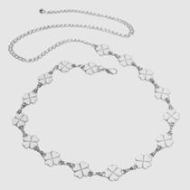 Cinto Fino Feminino Corrente Dupla Face Trevo Quatro Folhas Cinto Fino Feminino Corrente Dupla Face Trevo Quatro Folhas