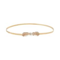 Cinto Fino Feminino de Metal com Corrente Elástica - Acessório de Moda (100 Pares)