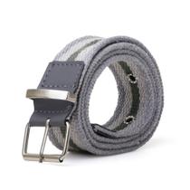 Cinto Gorgurão Mesclado Cinza - Fivela Rolete