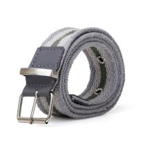Cinto Gorgurão Mesclado Cinza/Verde - Fivela Rolete