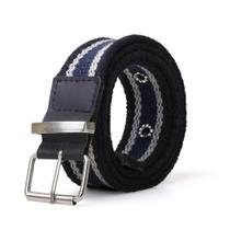 Cinto Gorgurão Mesclado Preto/Azul Marinho - Fivela Rolete