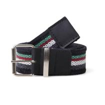 Cinto Gorgurão Mesclado Verde/Vermelho - Fivela Rolete