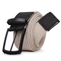 Cinto Gorgurão Palha/Preto