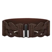 Cinto GRACE KARIN Vintage de cintura larga cravejado em couro rebitado Cinto GRACE KARIN Vintage de cintura larga cravejado em couro rebitado