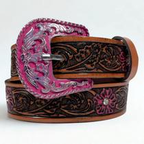 Cinto Ifantil Menina Couro Legítimo Strass Rosa Bordado Top Cinto Ifantil Menina Couro Legítimo Strass Rosa Bordado Top