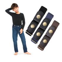 Cinto infantil elástico sem fivela WHIPPY preto café azul