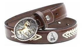 Cinto Infantil Estilo Country Couro Legitimo