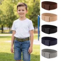 Cinto Infantil Poliéster Reforçado Fivela PVC Antialérgico Ajustável Escolar Passeio Menino Menina Resistente