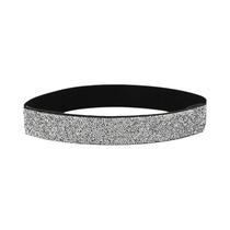 Cinto Largo Feminino Com Strass Incrustado, Cintura Elástica, Cristal Brilhante, Acessório De Moda