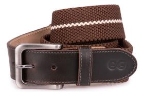 Cinto Masculino 100% Couro Legítimo Elástico Esportivo Ajustável