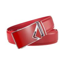 Cinto Masculino Automático De Couro Genuíno Para Negócios, Fivela De Liga Metálica Branca Sem Furos,