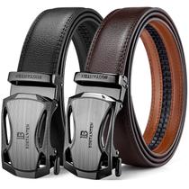 Cinto Masculino BOSTANTEN de Couro com Fivela de Catraca - Kit com 2 Unidades Ajustáveis Cinto Masculino BOSTANTEN de Couro com Fivela de Catraca - Kit com 2 Unidades Ajustáveis