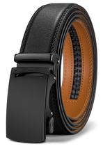 Cinto masculino Bulliant Slide Ratchet, preto, couro genuíno