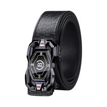 Cinto Masculino Casual Com Padrão De Crocodilo E Fivela Automática, Moda De Alto Padrão Para Uso Cinto Masculino Casual Com Padrão De Crocodilo E Fivela Automática, Moda De Alto Padrão Para Uso