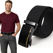 Cinto Masculino Casual Social Estiloso Ajustável 120cm Fivela Automática De Metal