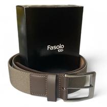 Cinto Masculino Com Elástico Couro Legítimo Fasolo Casual Cinto Masculino Com Elástico Couro Legítimo Fasolo Casual