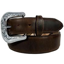Cinto Masculino Country Couro Crazy Marrom Oklahoma Country