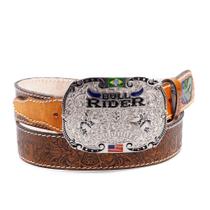 Cinto Masculino Couro Country Fivela Grande Couro Trabalhado