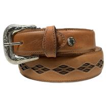 Cinto Masculino Couro Detalhe Vazado Crazy Horse