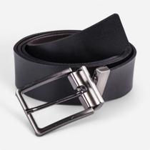 Cinto Masculino Couro Dupla Face Com Fivela Giratória