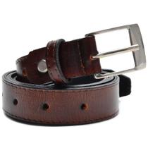Cinto Masculino Couro Liso Fivela Casual