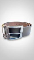 Cinto Masculino Couro Liso Fivela Metal Marrom 40mm