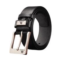 Cinto Masculino De Couro Casual De Negócios Com Fivela De Alta Qualidade Para Jeans E Denim