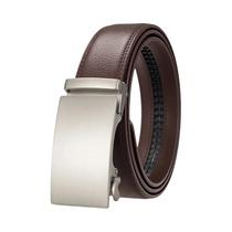 Cinto Masculino De Couro Genuíno Com Fivela Automática 35cm Moda De Alto Padrão Negócios Preto